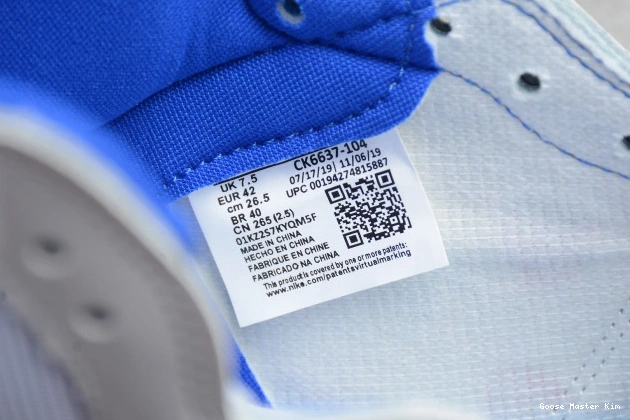 High Jordan Air Retro Zoom 1 Racer Blue White CK6637-104 0814